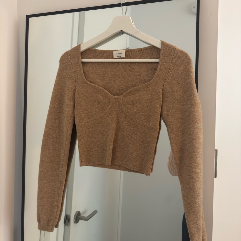 Aritzia Cropped Sweater Top